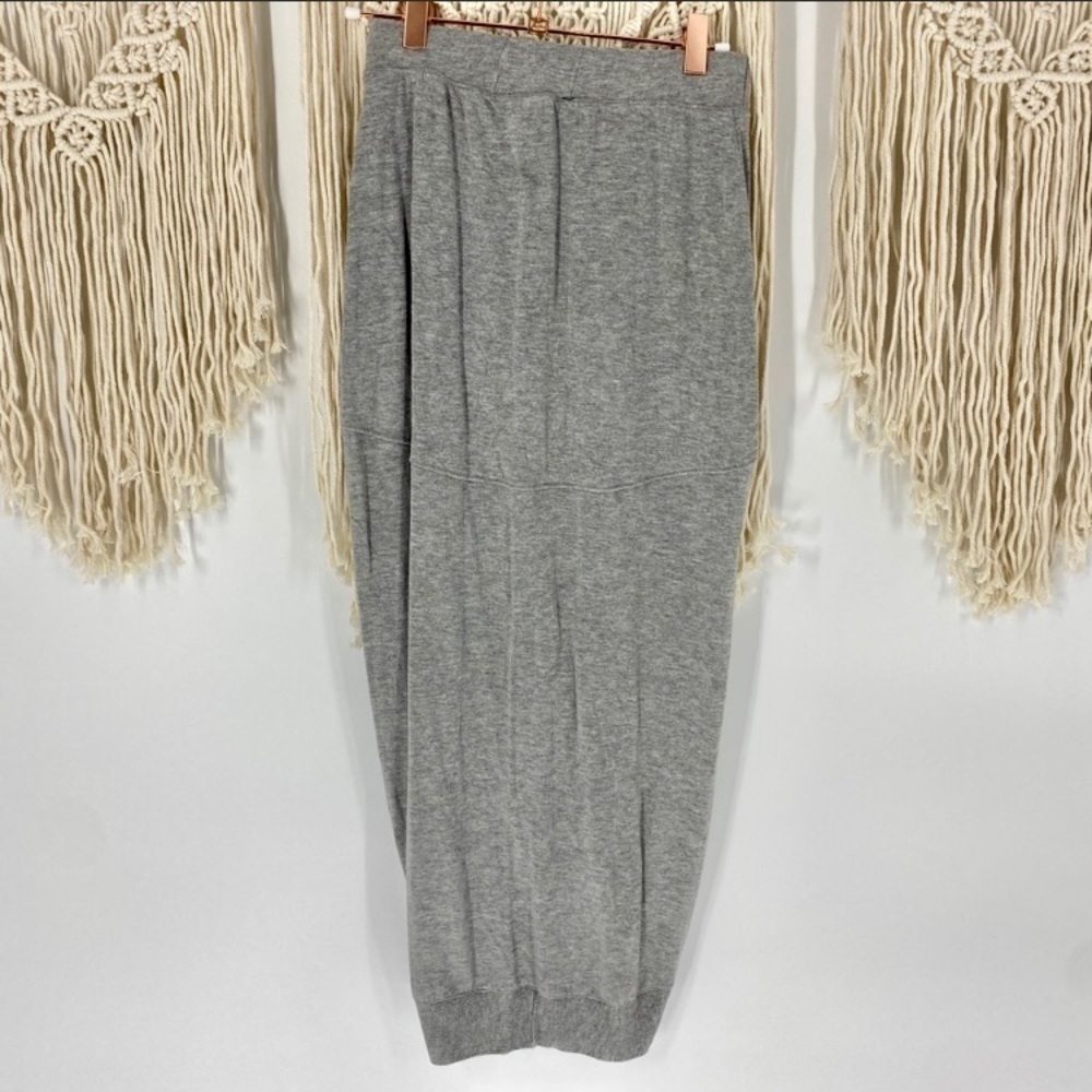 Green Envelope Stretch Grey Jersey Midi Skirt - S